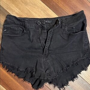 KanCan Black Distressed Jean Shorts